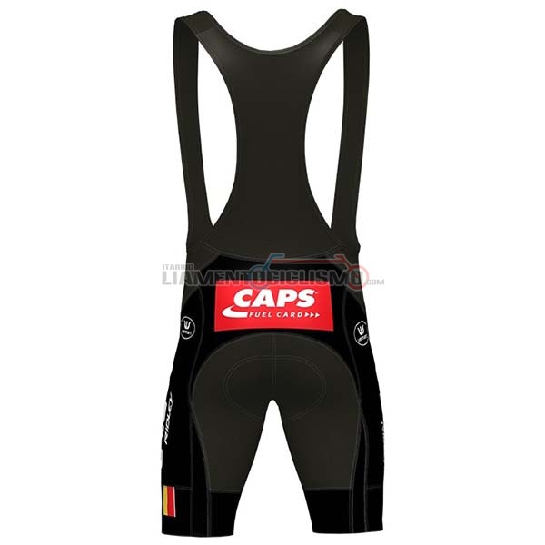 Abbigliamento Ciclismo Lotto Soudal Manica Corta 2020 Nero Bianco Rosso